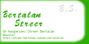 bertalan streer business card